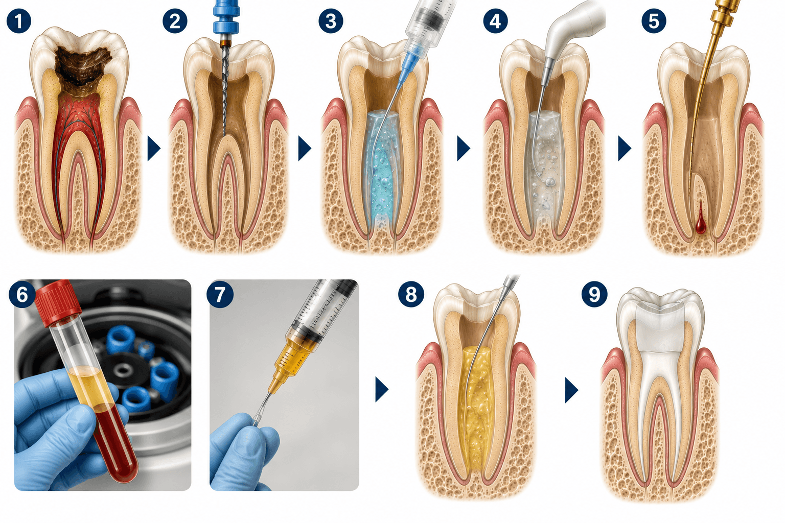 Figura 4 asociada a endodoncia regenerativa con i-prf en dientes maduros necróticos