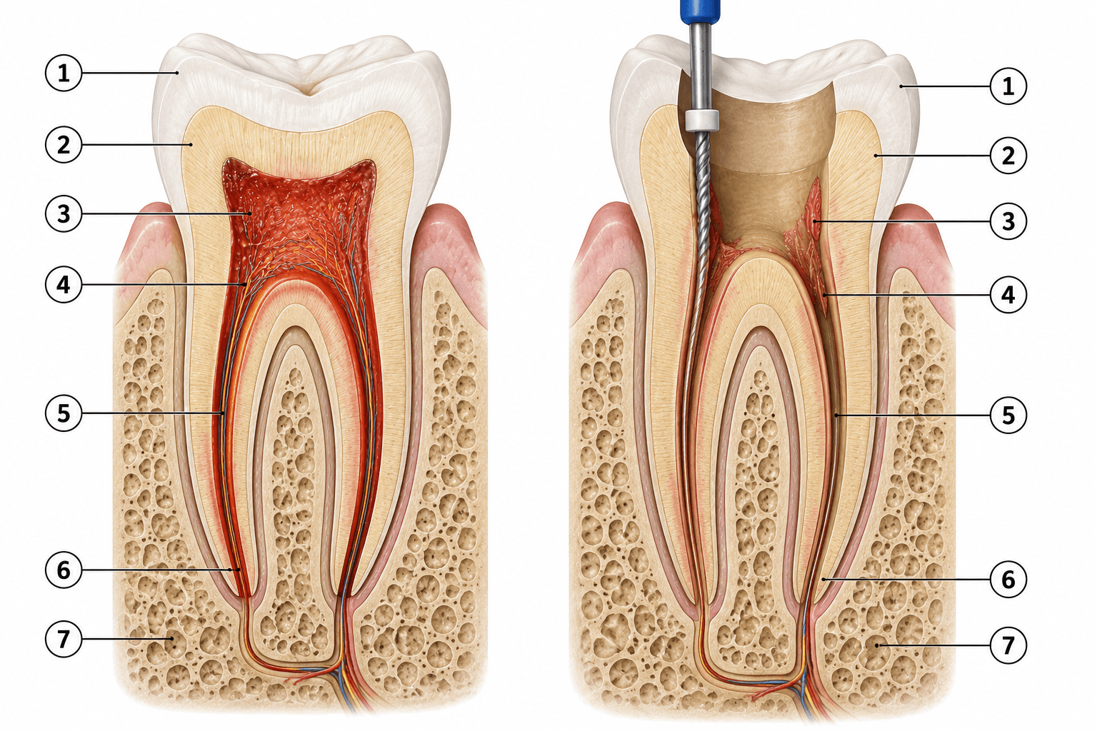 Figura 1 asociada a crioterapia intracanal en endodoncia